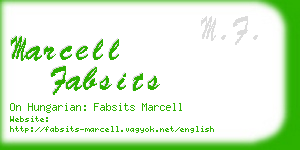 marcell fabsits business card